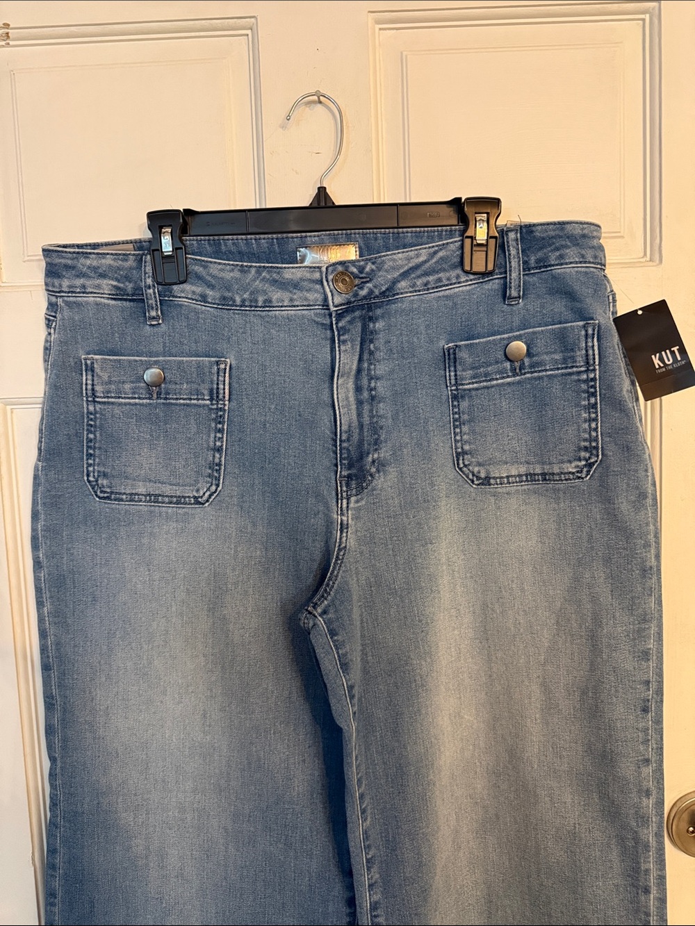 NWT KUT from the Kloth Meg High-Rise Fab Ab Wide Leg Double Front Pockets Jeans - Picture 6 of 14